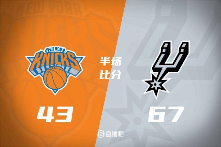  花了？馬刺半場4人得分上雙67-43領先尼克斯24分 唐斯19分